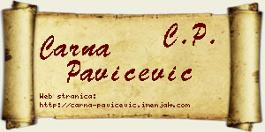 Čarna Pavičević vizit kartica
